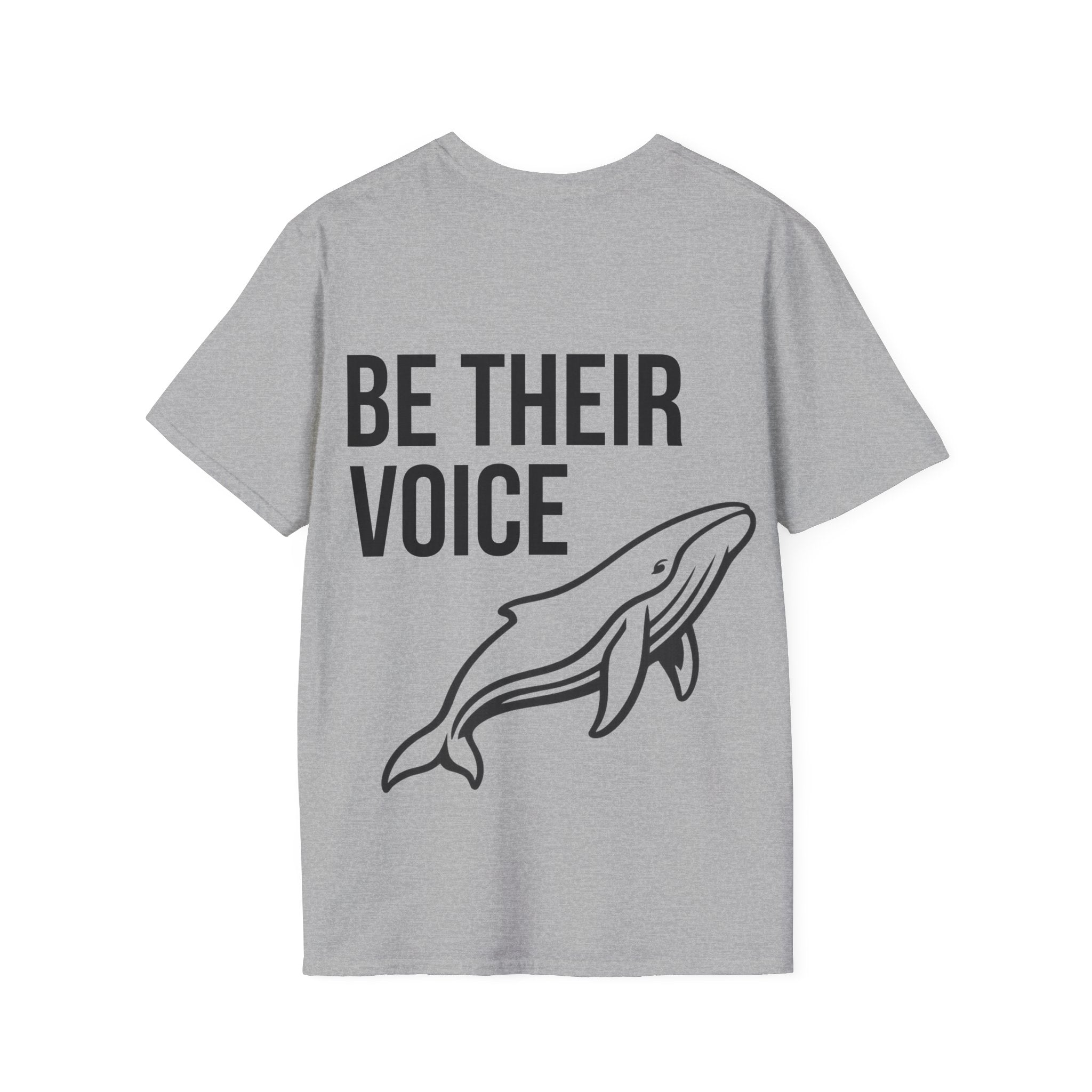 Be Their Voice T-Shirt – Save The Ocean Whale back print Shirt | Ocean Awareness Tee | BlueHope Co.