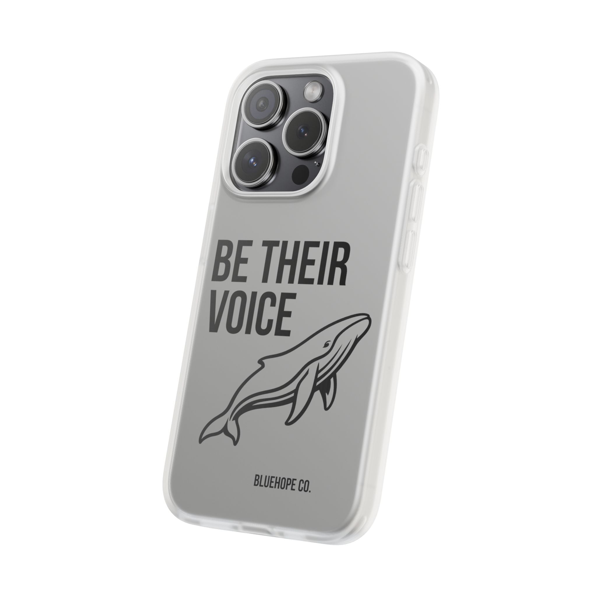 Be Their Voice Phone Case – Whale Design iPhone & Samsung Case | Ocean Awareness Cover | BlueHope Co.