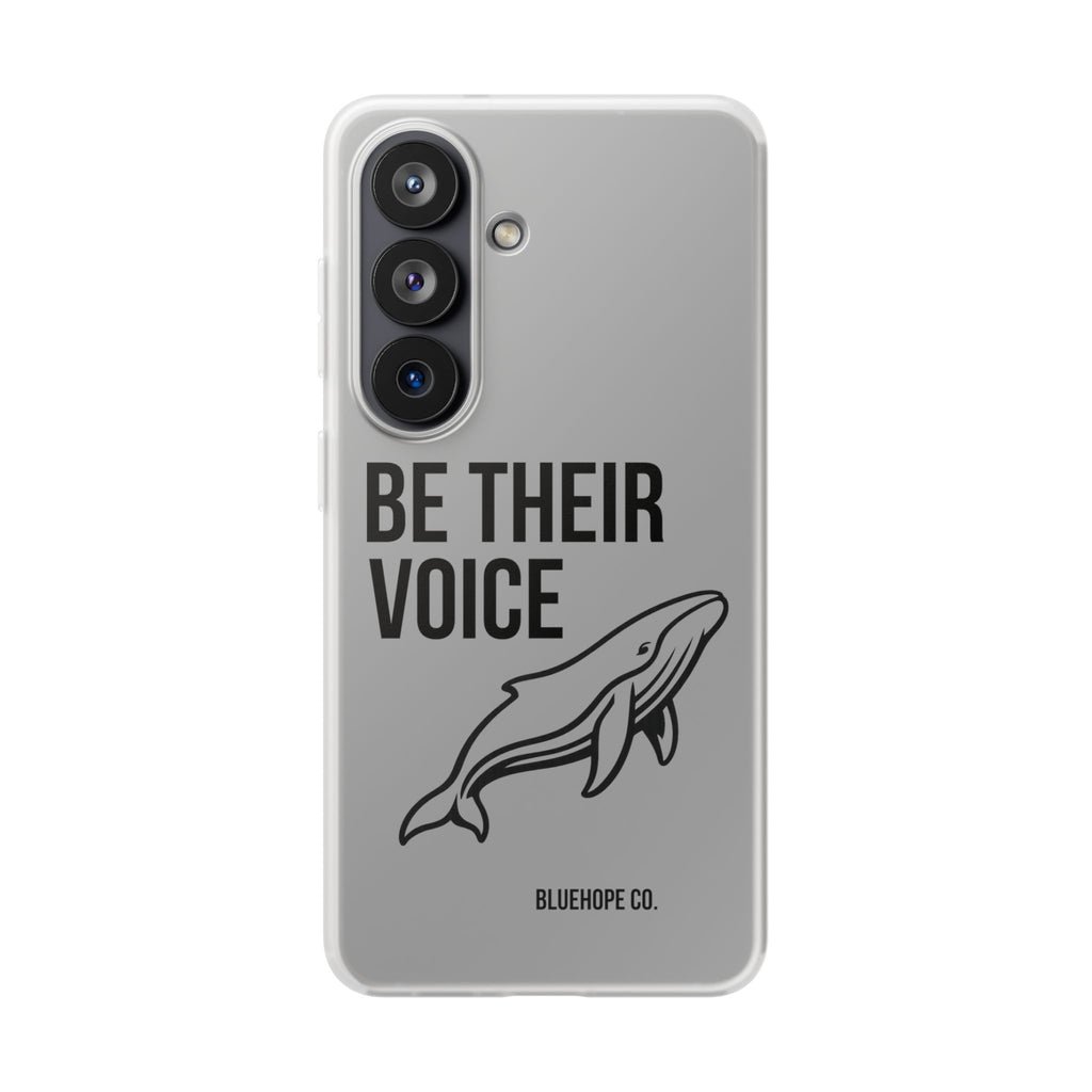 Be Their Voice Phone Case – Whale Design iPhone & Samsung Case | Ocean Awareness Cover | BlueHope Co.