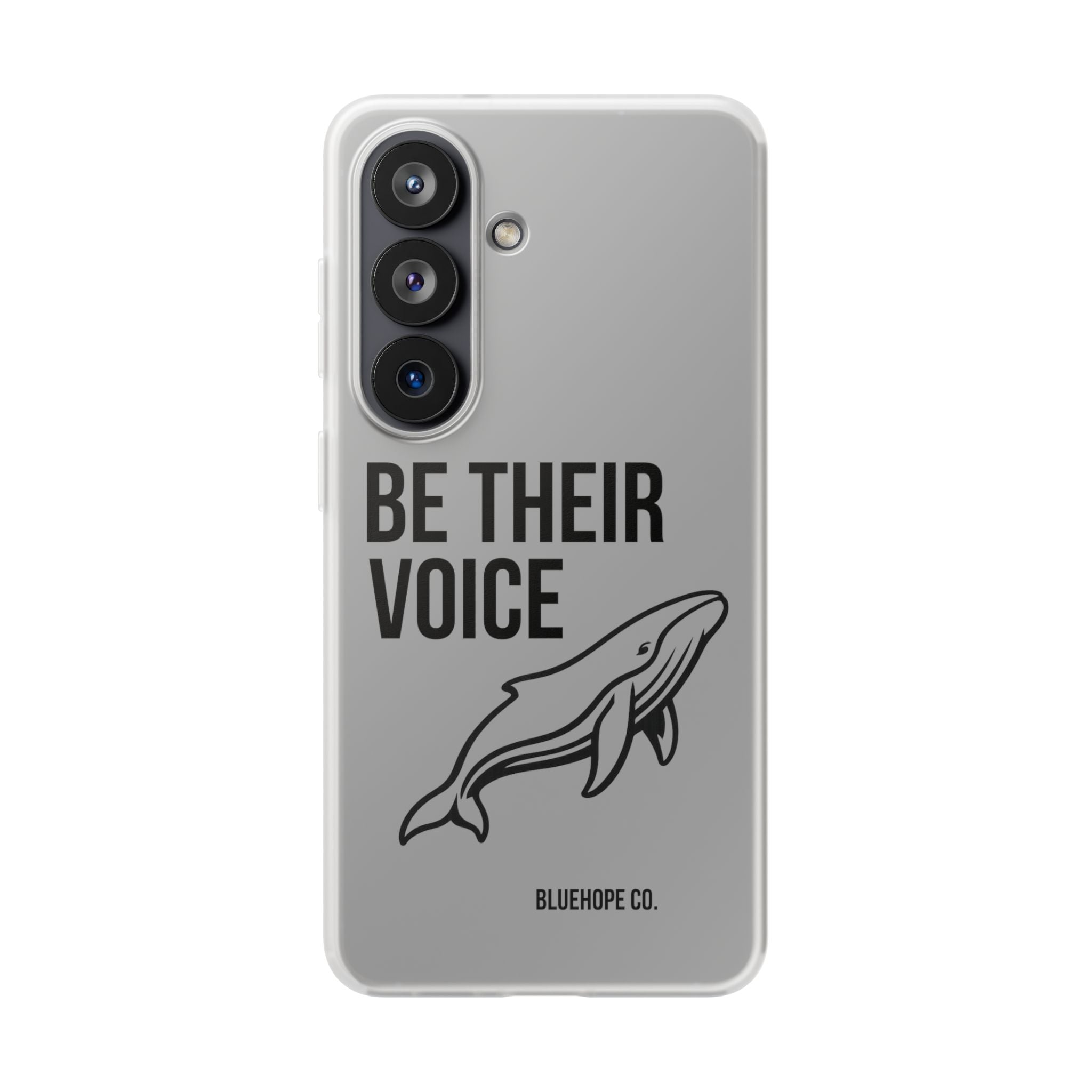 Be Their Voice Phone Case – Whale Design iPhone & Samsung Case | Ocean Awareness Cover | BlueHope Co.