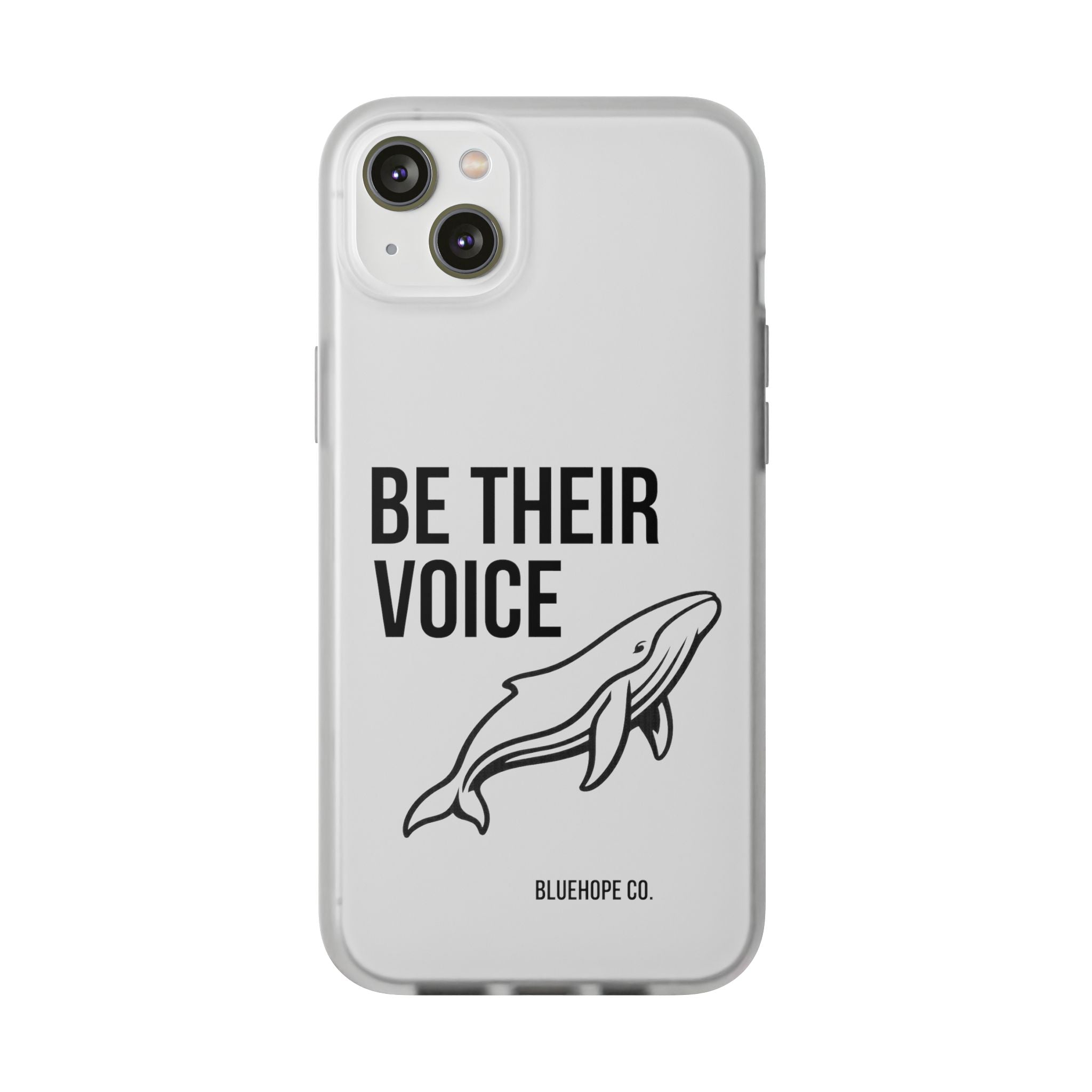 Be Their Voice Phone Case – Whale Design iPhone & Samsung Case | Ocean Awareness Cover | BlueHope Co.