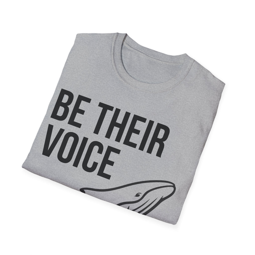 Be Their Voice T-Shirt – Save The Ocean Whale front print Shirt | Ocean Awareness Tee | BlueHope Co.
