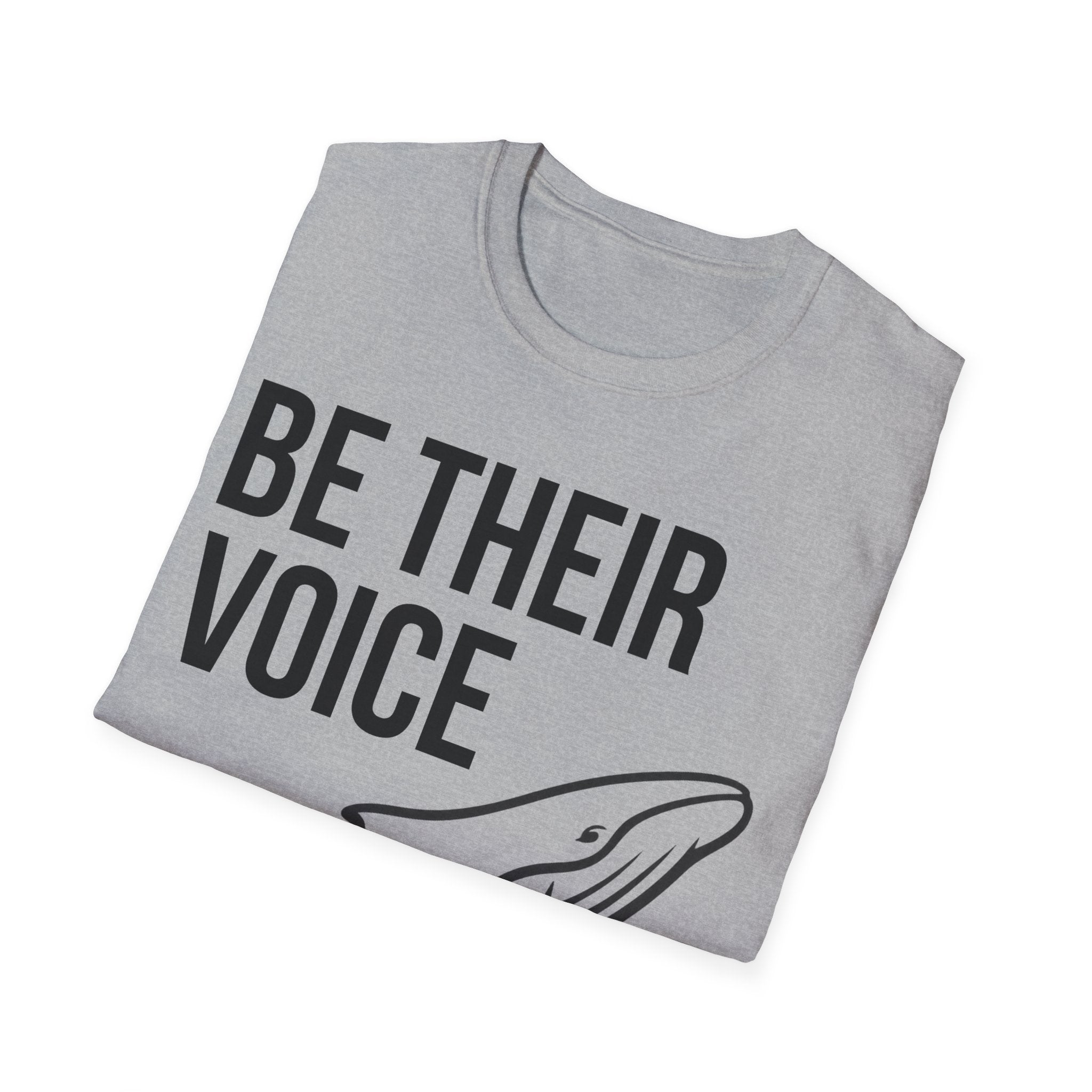 Be Their Voice T-Shirt – Save The Ocean Whale front print Shirt | Ocean Awareness Tee | BlueHope Co.