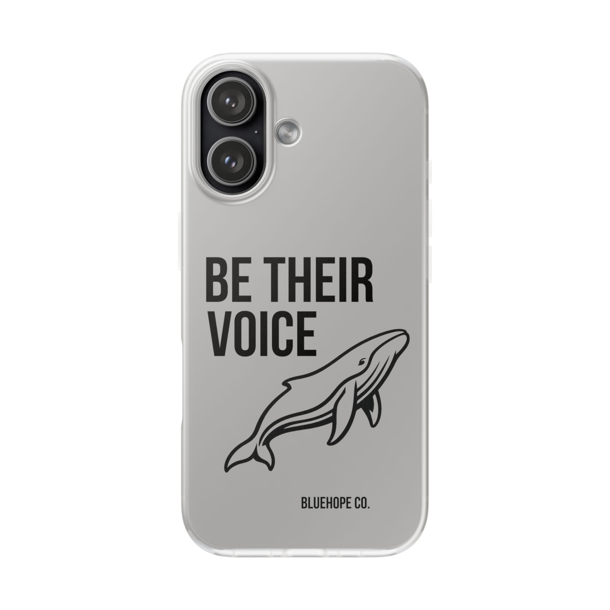 Be Their Voice Phone Case – Whale Design iPhone & Samsung Case | Ocean Awareness Cover | BlueHope Co.