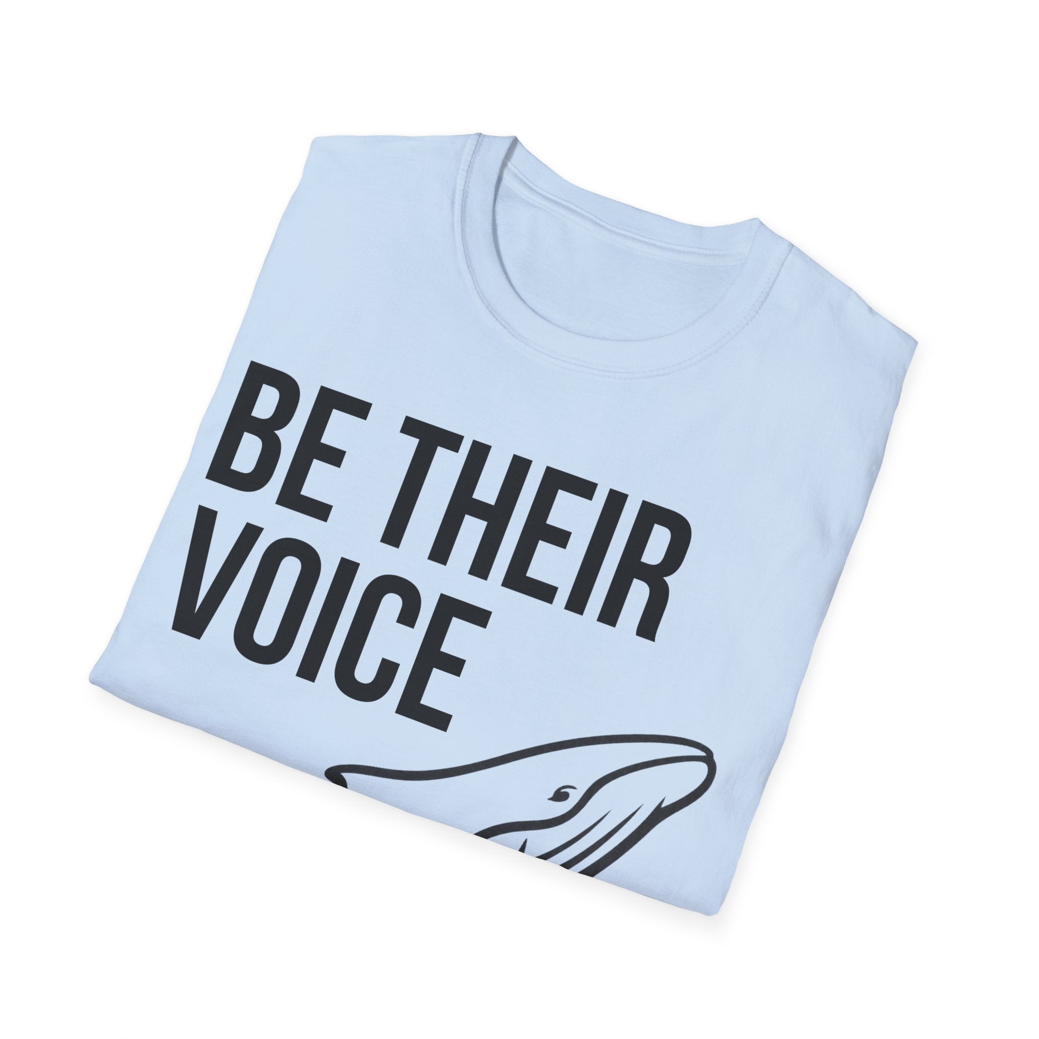 Be Their Voice T-Shirt – Save The Ocean Whale front print Shirt | Ocean Awareness Tee | BlueHope Co.