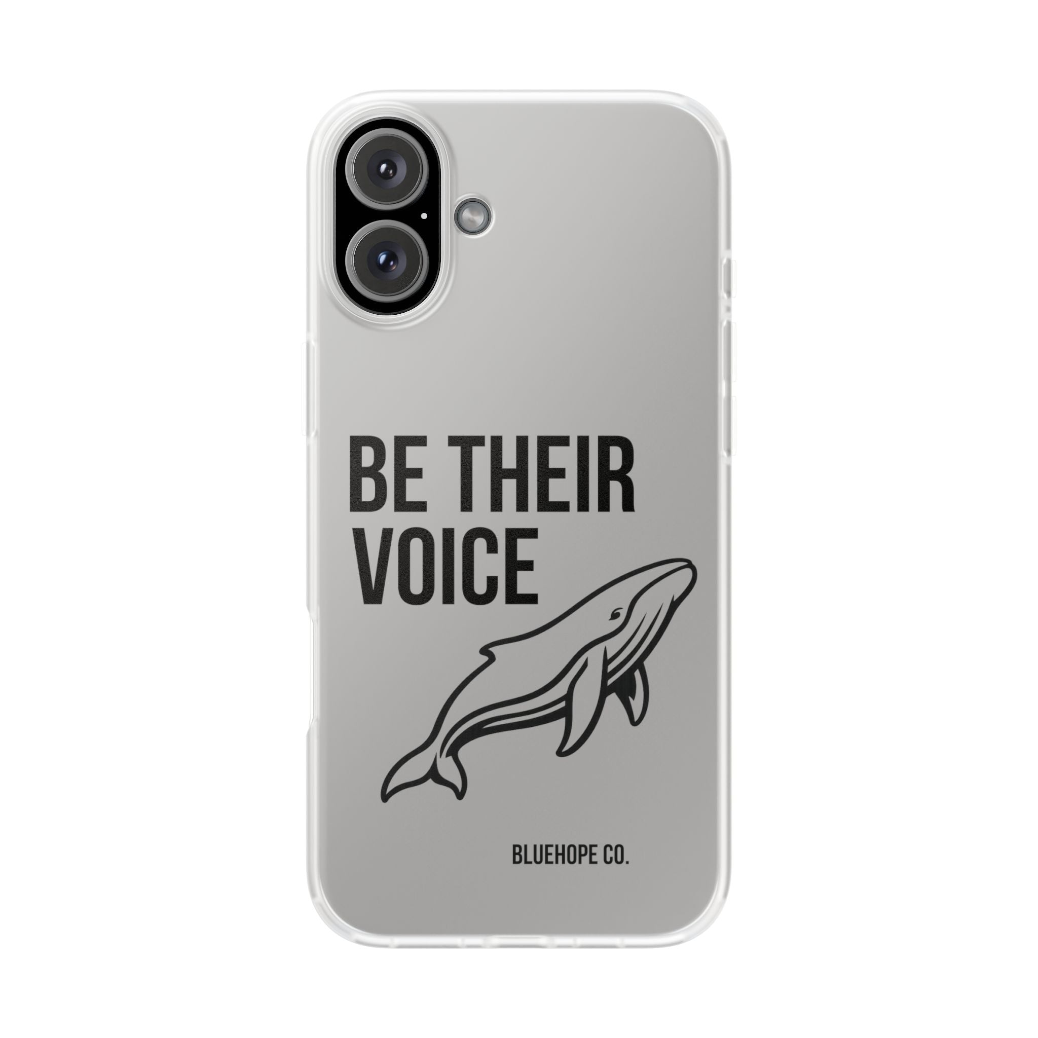 Be Their Voice Phone Case – Whale Design iPhone & Samsung Case | Ocean Awareness Cover | BlueHope Co.