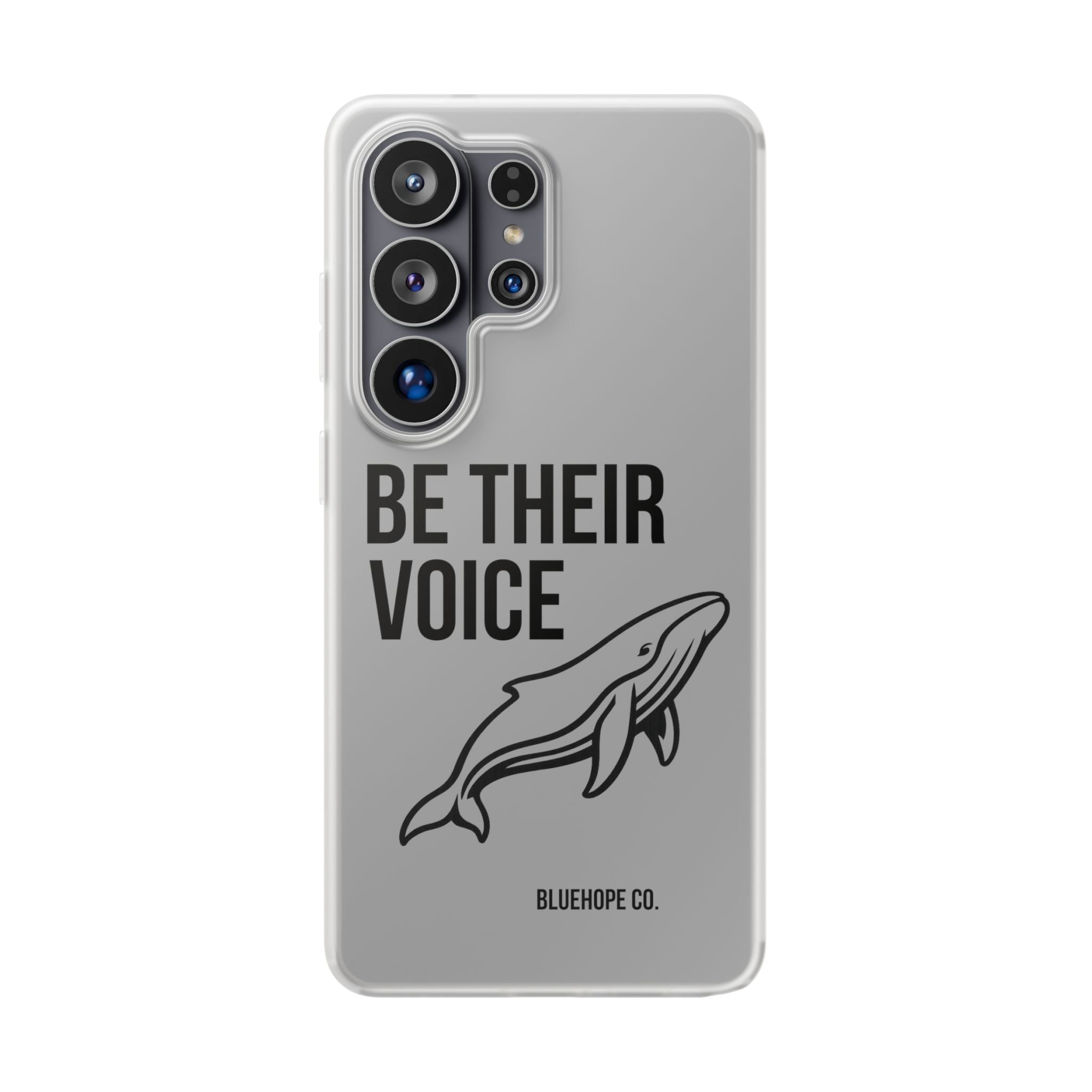 Be Their Voice Phone Case – Whale Design iPhone & Samsung Case | Ocean Awareness Cover | BlueHope Co.