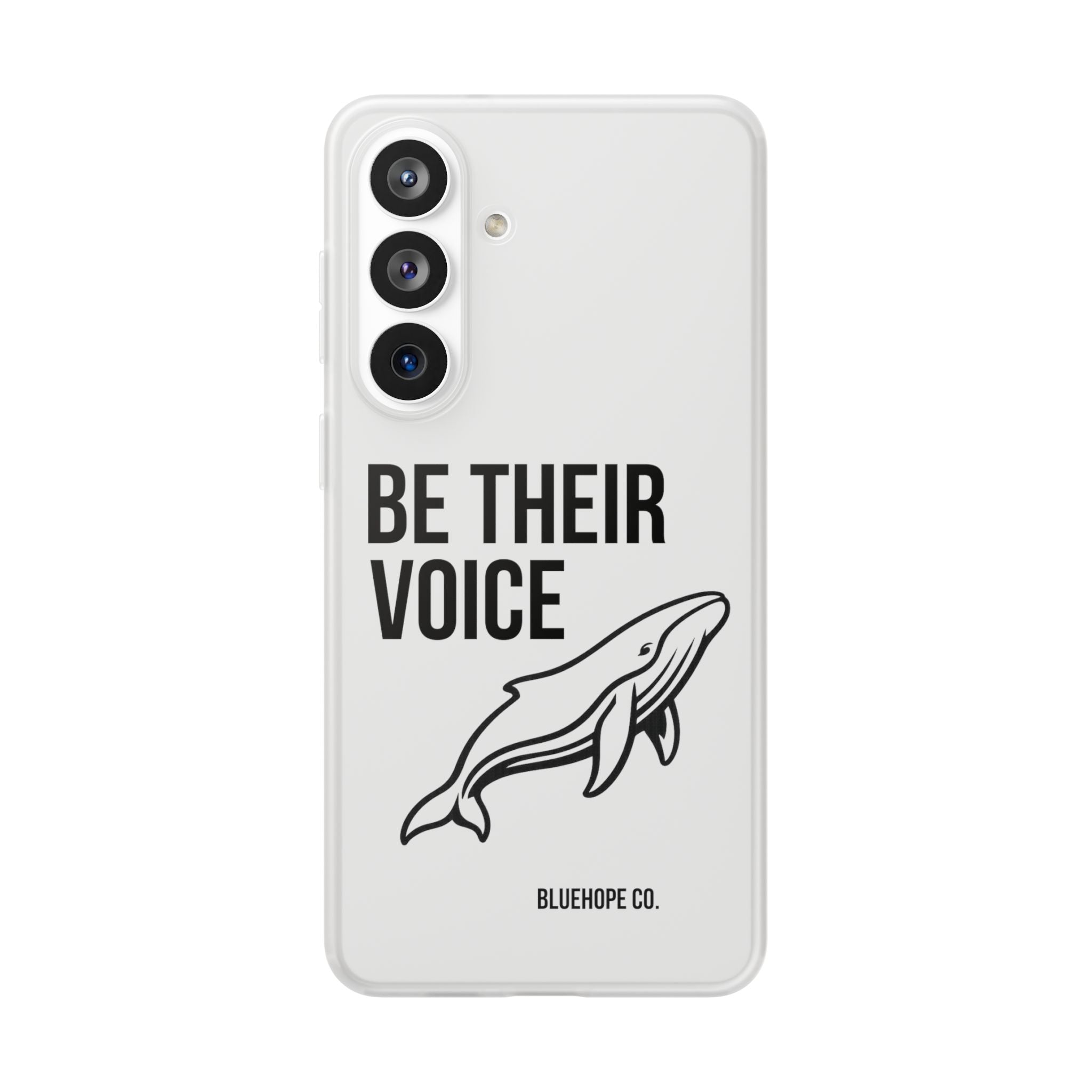 Be Their Voice Phone Case – Whale Design iPhone & Samsung Case | Ocean Awareness Cover | BlueHope Co.
