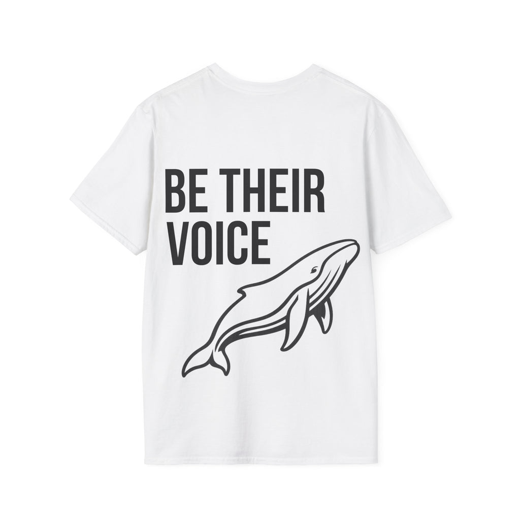 Be Their Voice T-Shirt – Save The Ocean Whale back print Shirt | Ocean Awareness Tee | BlueHope Co.