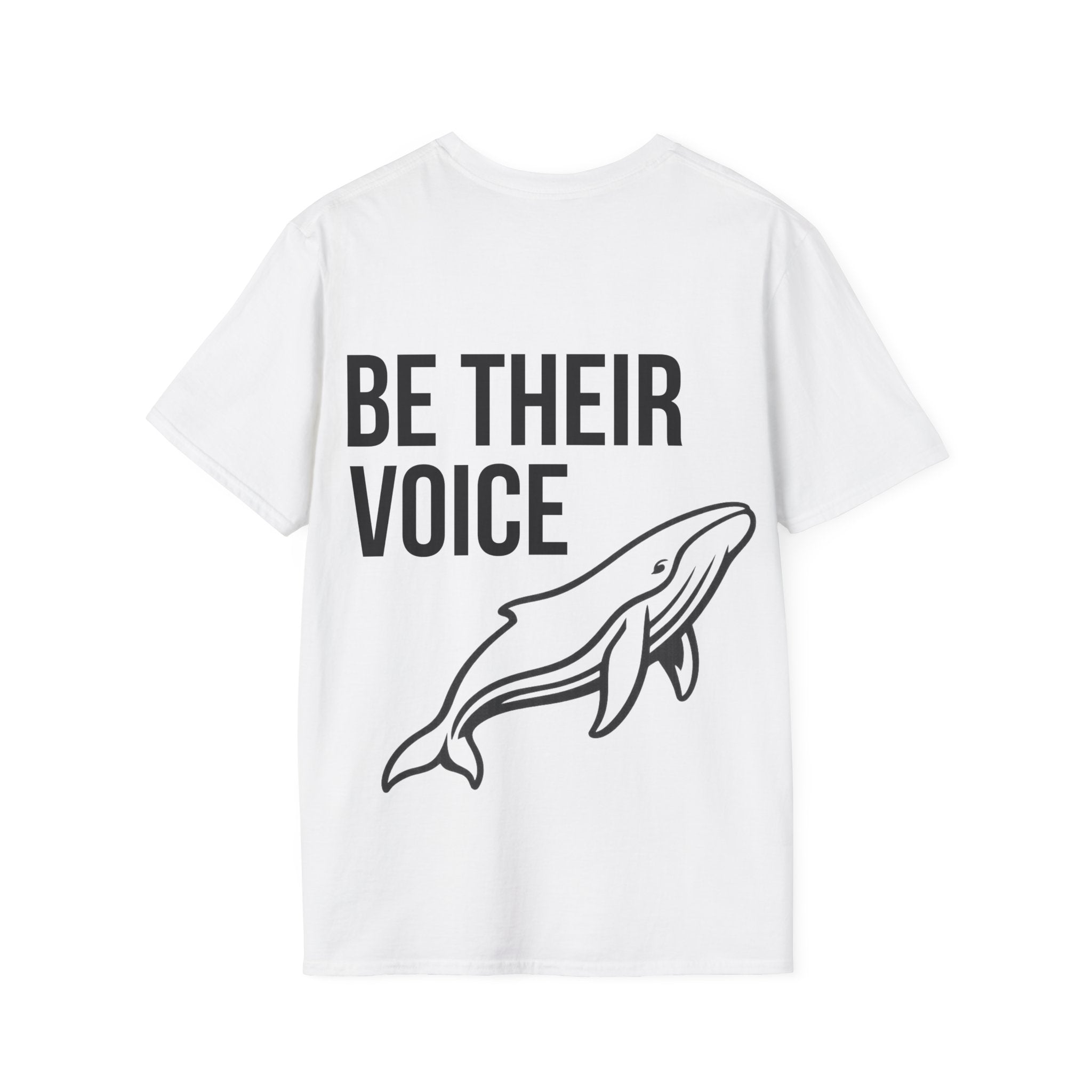 Be Their Voice T-Shirt – Save The Ocean Whale back print Shirt | Ocean Awareness Tee | BlueHope Co.