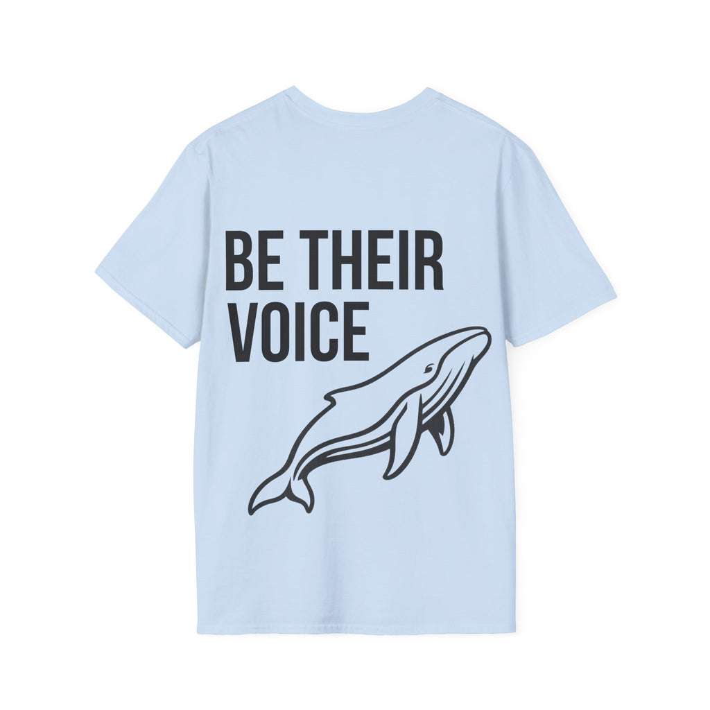 Be Their Voice T-Shirt – Save The Ocean Whale back print Shirt | Ocean Awareness Tee | BlueHope Co.