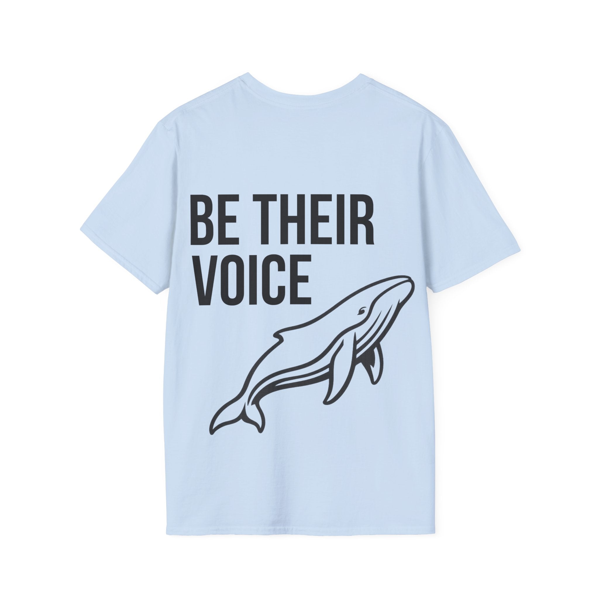 Be Their Voice T-Shirt – Save The Ocean Whale back print Shirt | Ocean Awareness Tee | BlueHope Co.