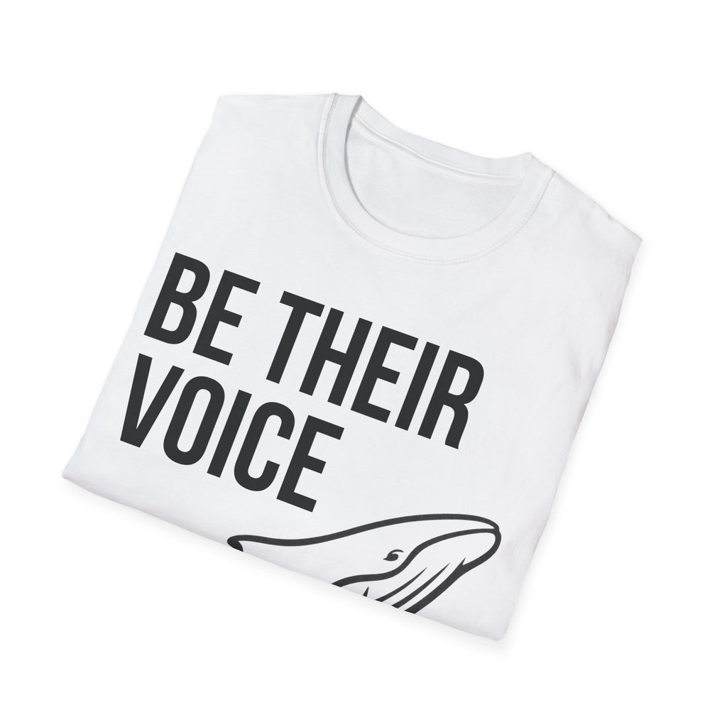 Be Their Voice T-Shirt – Save The Ocean Whale front print Shirt | Ocean Awareness Tee | BlueHope Co.
