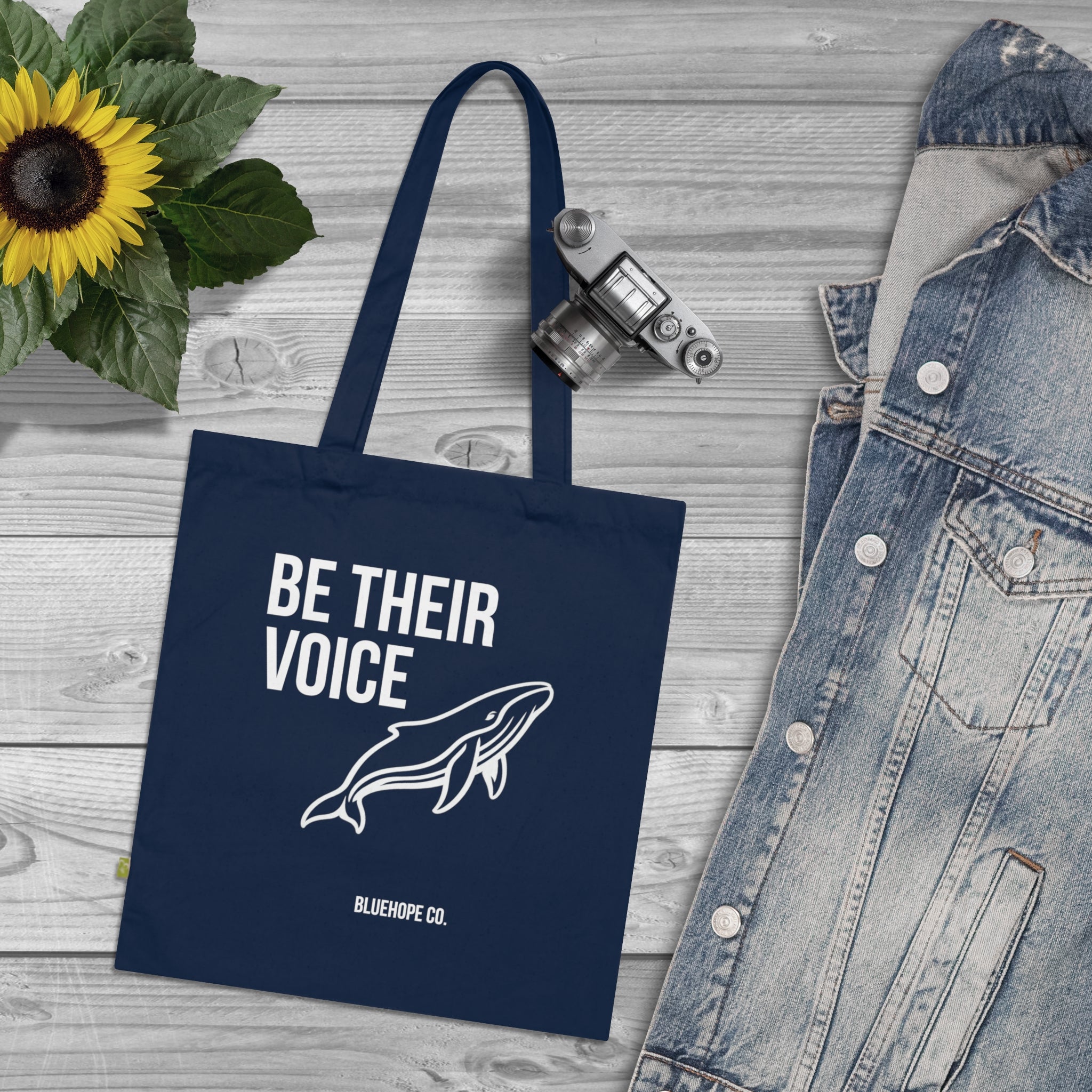 Be Their Voice Tote Bag – Save The Ocean Whale Bag | Eco Shopper | BlueHope Co.